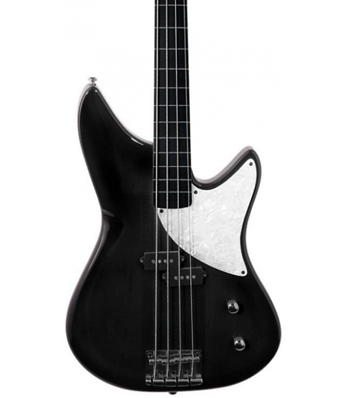 MTD Kingston CRB 5-String Fretless Electric Bass Guitar Transparent Black Ebony Fingerboard