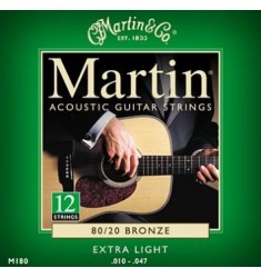 Martin M180 12-String Acoustic Guitar Pack .010-.047