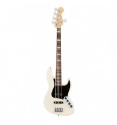 Fender American Elite Jazz Bass V RW in Olympic White