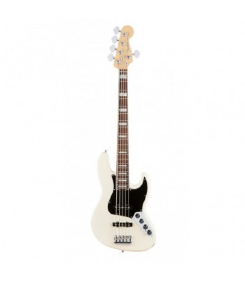 Fender American Elite Jazz Bass V RW in Olympic White