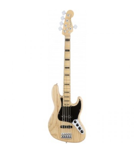 Fender American Elite Jaz Bass V Ash MN in Natural