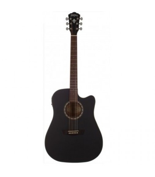 Washburn WD7SCE Electro-Acoustic Guitar in Matte Black