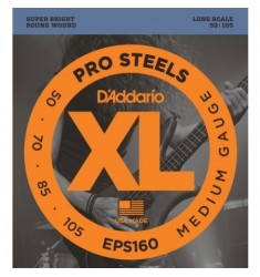 D'Addario EPS160 ProSteels Bass Guitar Strings 50-105