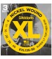 D'Addario EXL125-3D Strings, Light Top/Regular Bottom, 9-42, 3 Sets