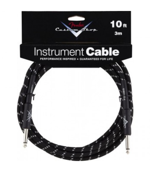 Fender Custom Shop 3m Instrument Cable Black Tweed