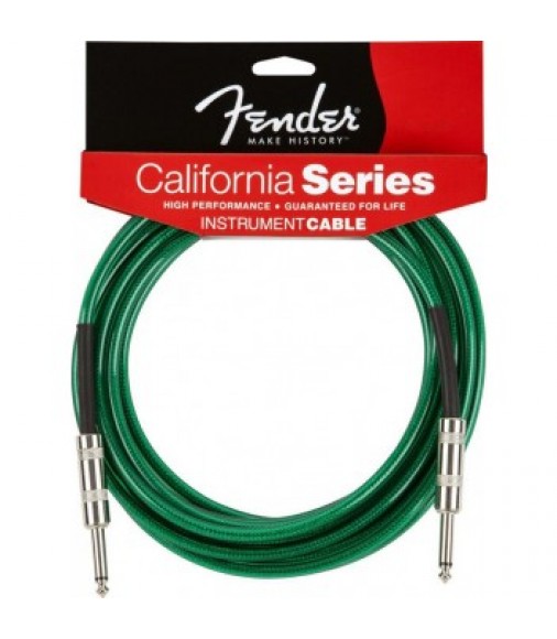 Fender California Series Guitar Cable 3m Jack to Jack (Green)
