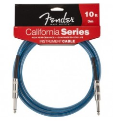 Fender California Series Guitar Cable 3m Jack to Jack (Blue)