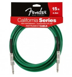 Fender California Series Guitar Cable 4.5m Jack to Jack (Green)