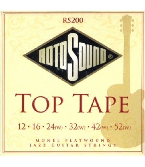 Rotosound RS200 Flatwound Electric Jazz Guitar String Set 12-52