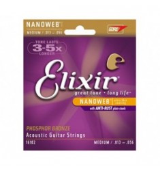 Elixir Nano Medium AG SET 13-56 Phosphor