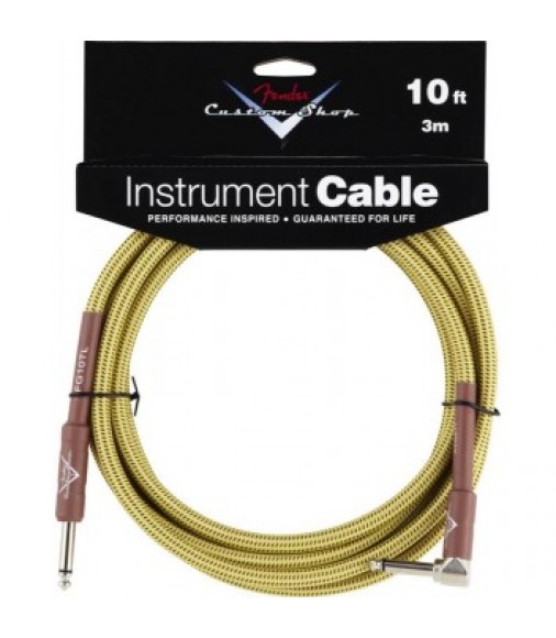 Fender Custom Shop 3m Angled Instrument Cable Tweed