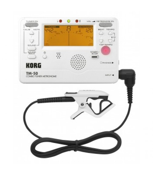 Korg TM-50C Combo Tuner / Metronome + Contact in White