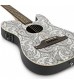 Fender White Paisley Telecoustic Limited Edition