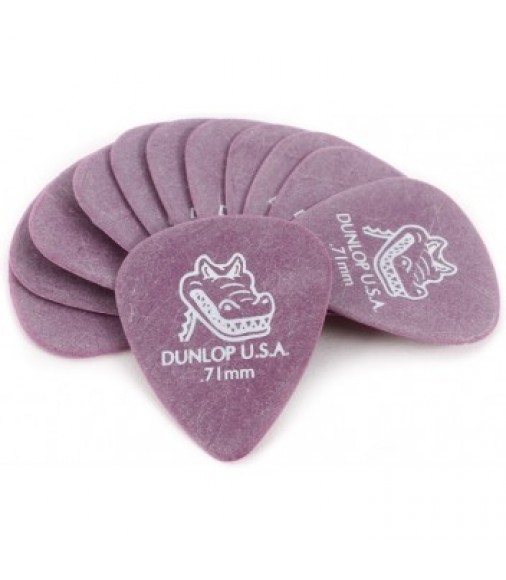 Dunlop 417P.71 Gator Grip .71mm Purple Guitar Picks (12 Pack)