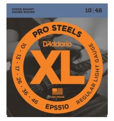 D'Addario EPS510 ProSteels Guitar Strings, Regular Light, 10-46