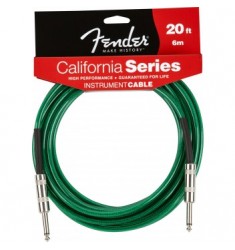 Fender California Series Guitar Cable 6m Jack to Jack (Green)