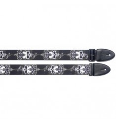 Code Terylene Guit Strap - Black Skull