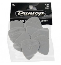 Dunlop 44P60 Nylon Standard Medium Picks 0.60mm (12 Pack)
