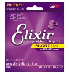 Elixir Acoustic Strings AC Poly XL 10-47