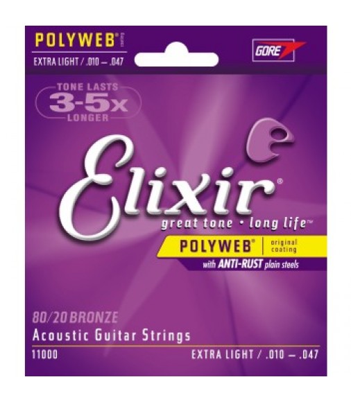 Elixir Acoustic Strings AC Poly XL 10-47