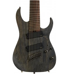 Black Stained  Ibanez Iron Label RGIF8 Fanned Fret