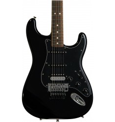 Black, Rosewood Fingerboard  Fender Standard Stratocaster HSS with Floyd Rose
