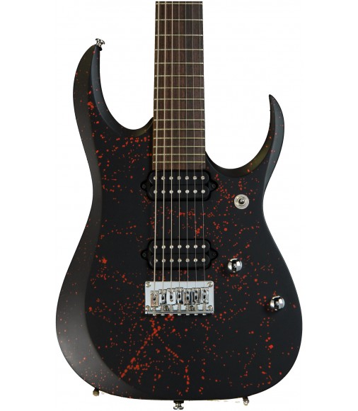 Red Splatter  Ibanez Komrad20RS Head Signature 7-string Guitar
