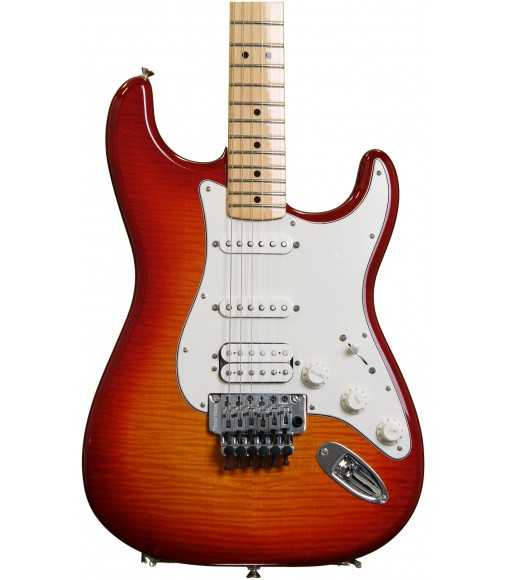 Aged Cherry Burst   Fender Standard Stratocaster HSS Plus Top with Locking Tremolo