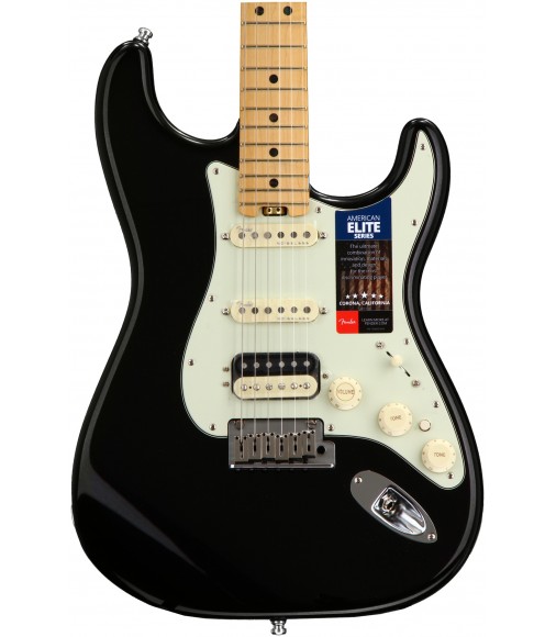 Mystic Black  Fender American Elite Stratocaster HSS, Maple